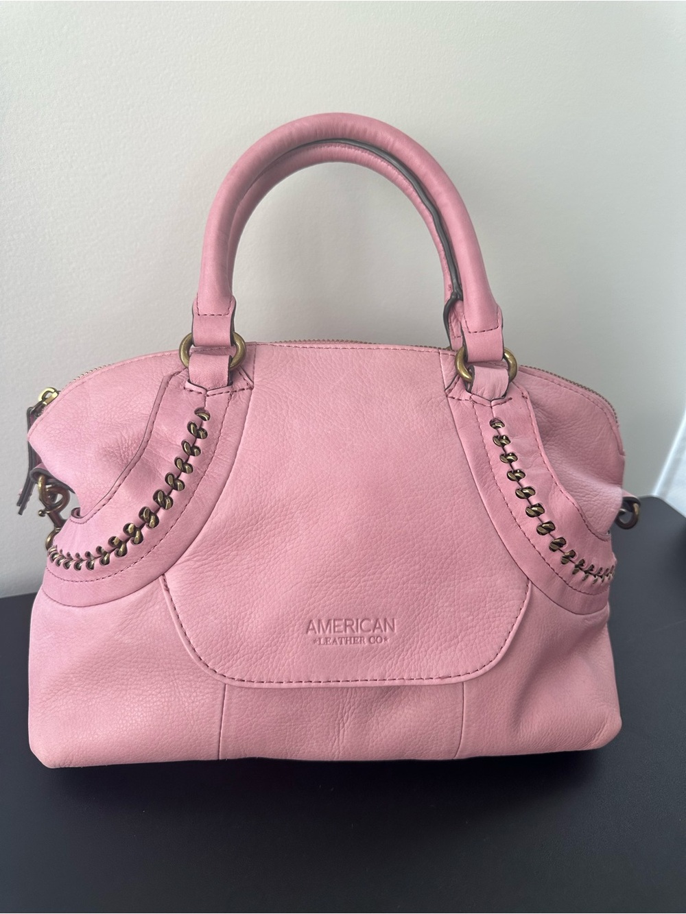 American Leather Co Janssen Glove Satchel, Dusty Rose